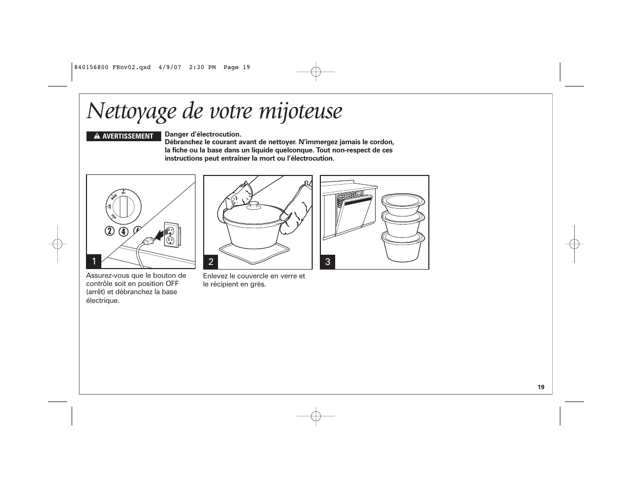 Nettoyage de votre mijoteuse | Hamilton Beach 33134C User Manual | Page 19 / 44