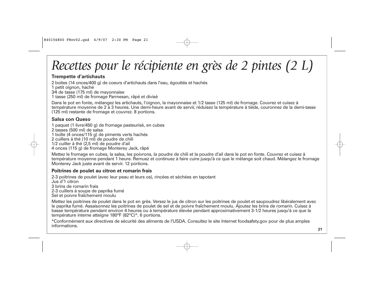 Hamilton Beach 33134C User Manual | Page 21 / 44