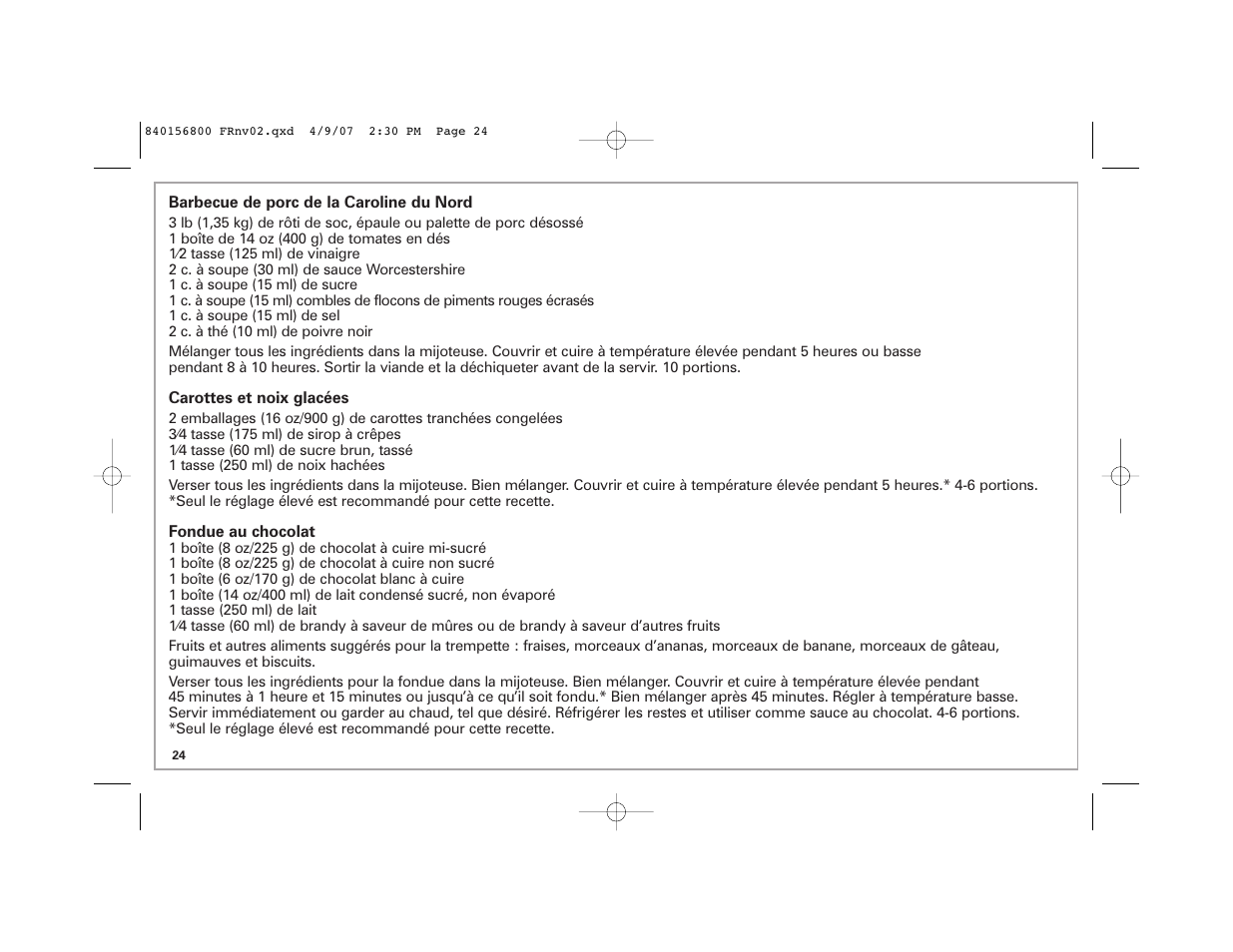 Hamilton Beach 33134C User Manual | Page 24 / 44