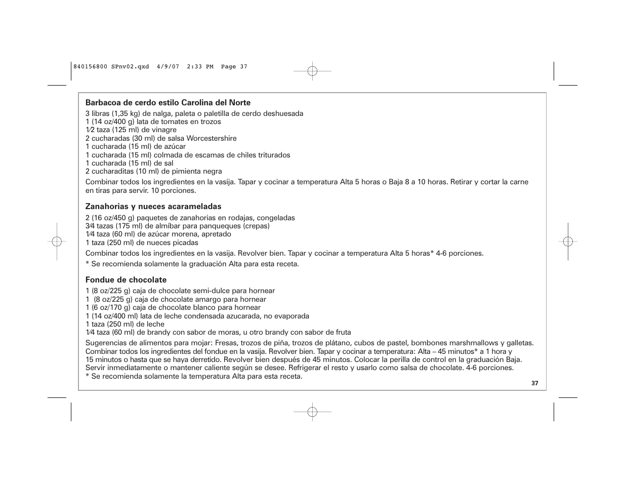 Hamilton Beach 33134C User Manual | Page 37 / 44