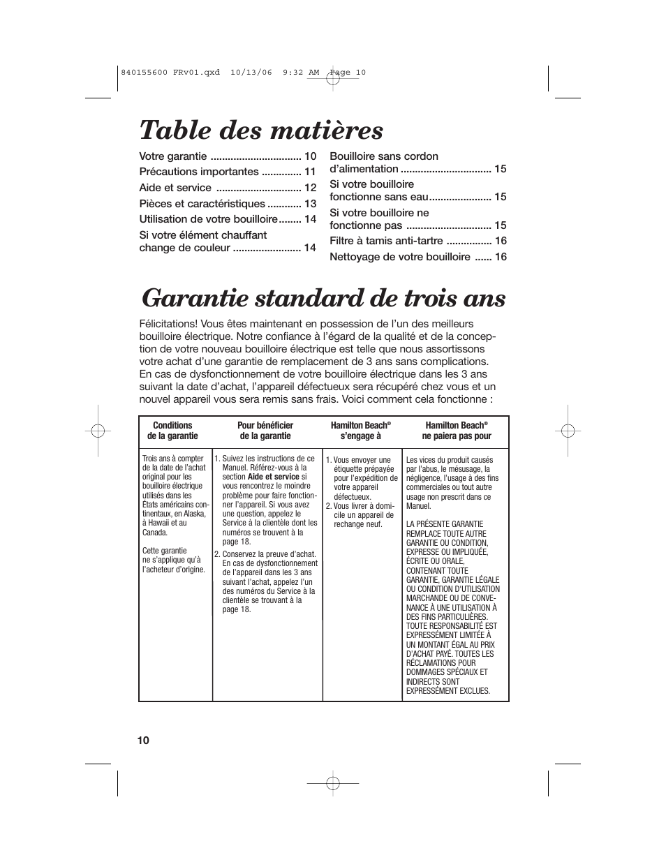 Hamilton Beach 40990 User Manual | Page 10 / 28