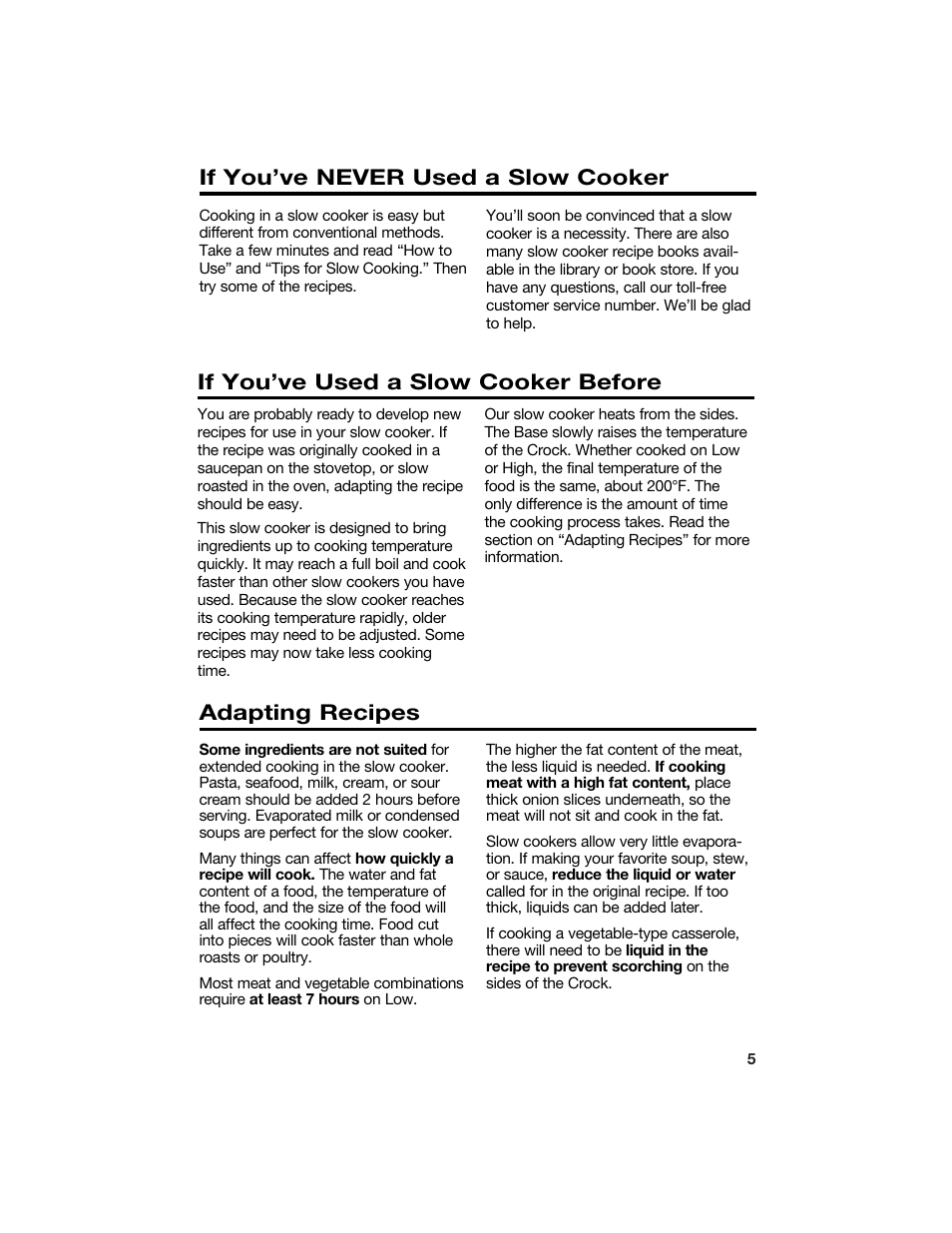 If you’ve used a slow cooker before | Hamilton Beach 840096700 User Manual | Page 5 / 24