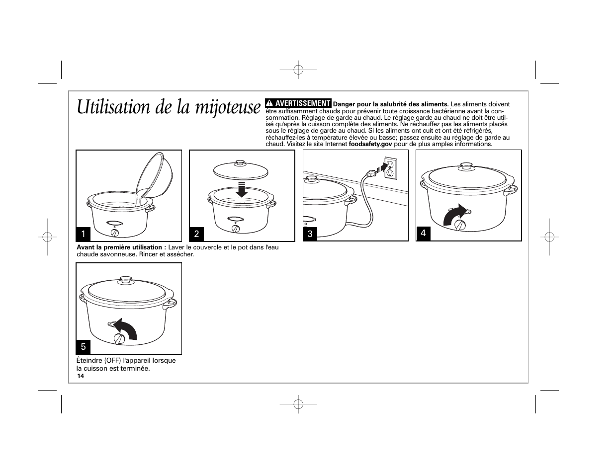 Utilisation de la mijoteuse | Hamilton Beach 33041 User Manual | Page 14 / 32