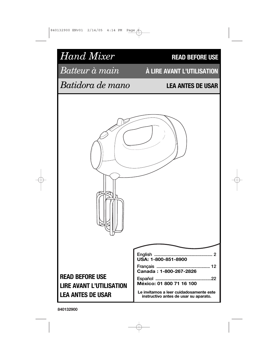 Hamilton Beach 840132900 User Manual | 32 pages