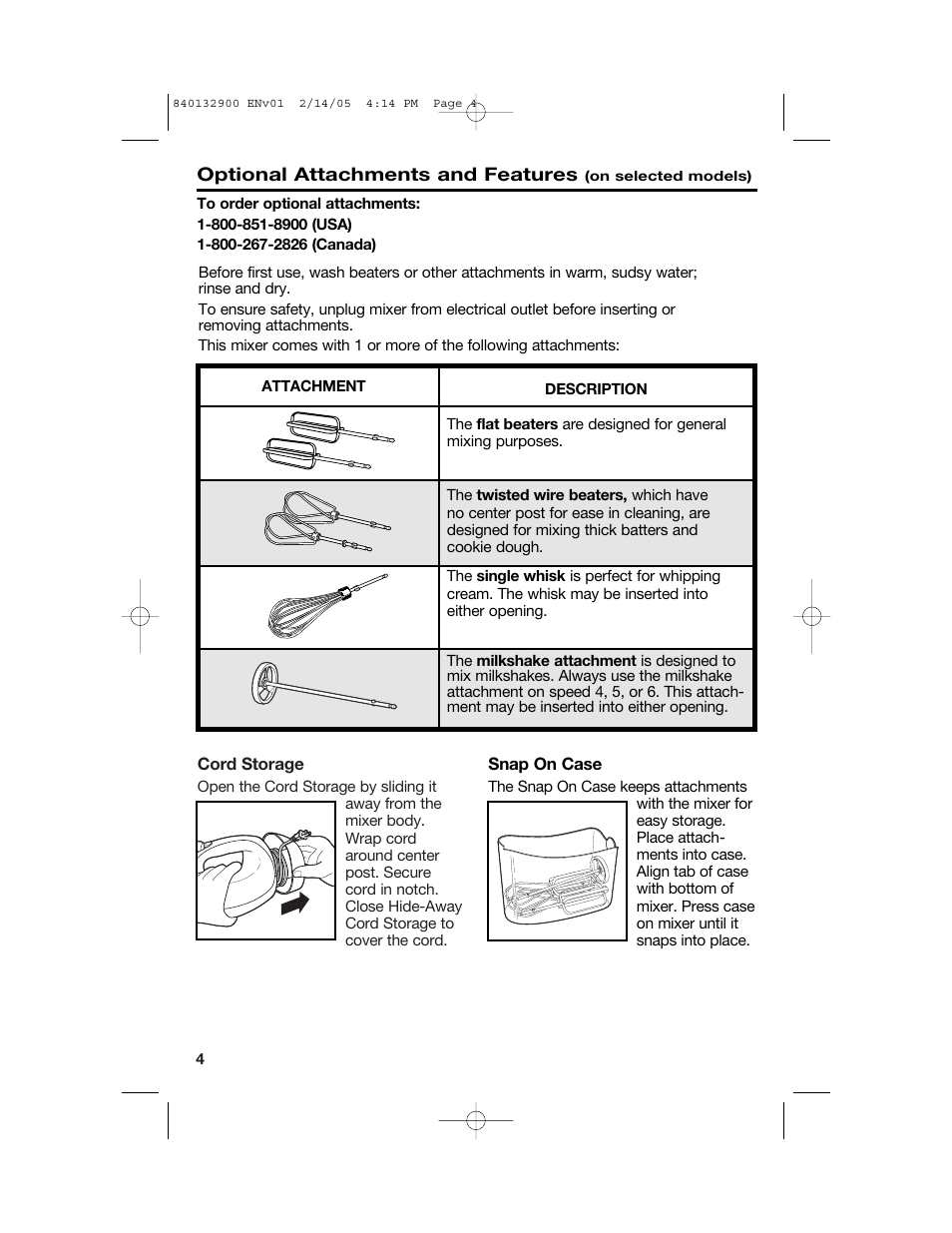 Hamilton Beach 840132900 User Manual | Page 4 / 32