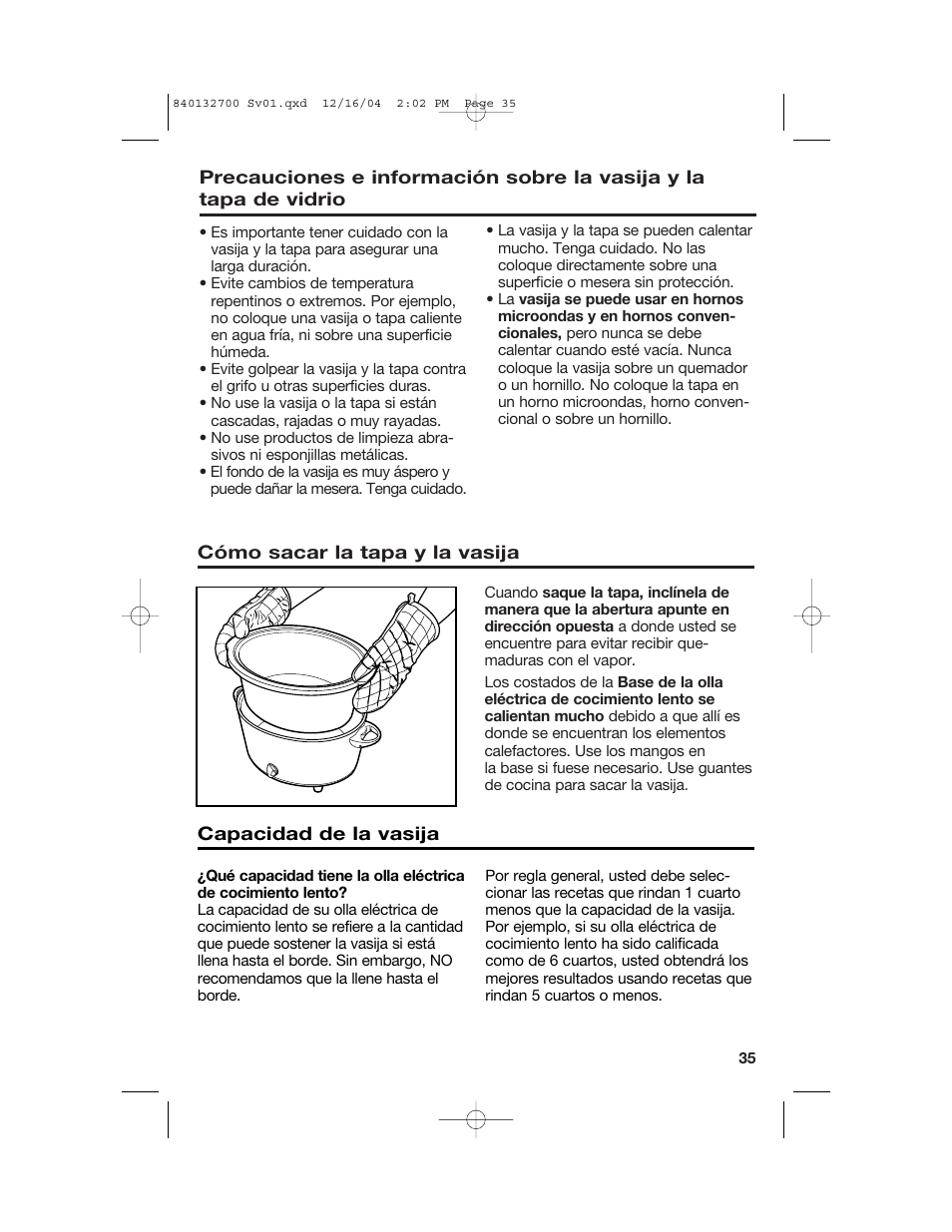 Hamilton Beach 840132700 User Manual | Page 35 / 44