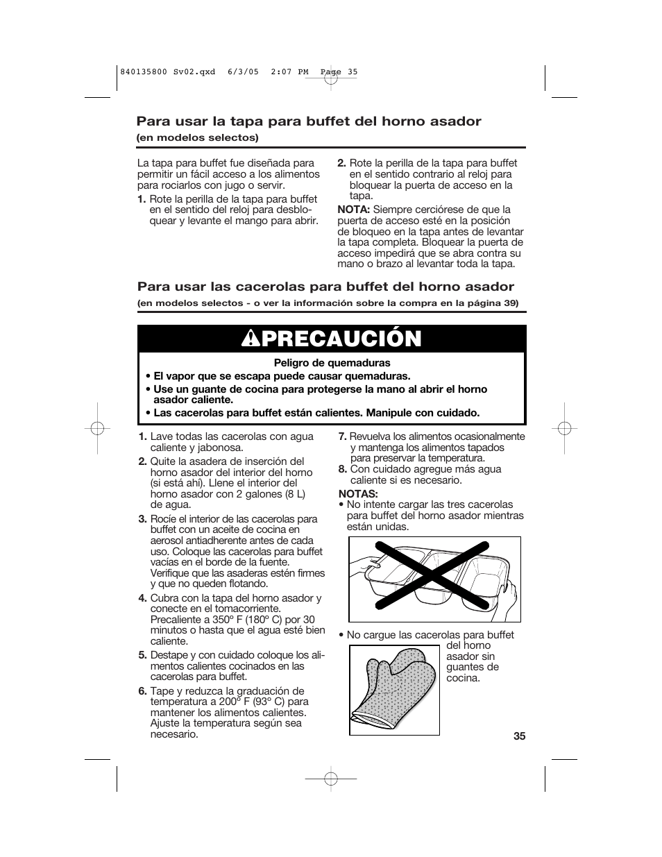 Wprecaución | Hamilton Beach 32184C User Manual | Page 35 / 48