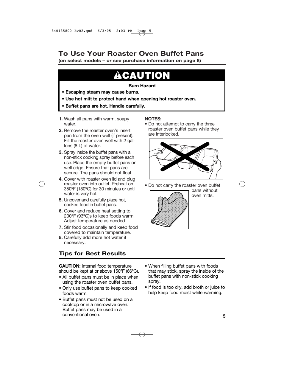 Wcaution | Hamilton Beach 32184C User Manual | Page 5 / 48