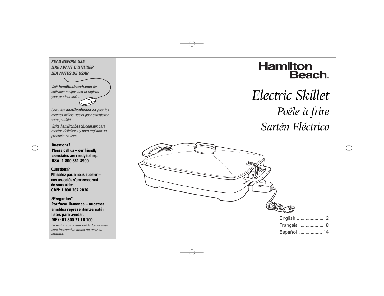 Hamilton Beach 38540 User Manual | 20 pages