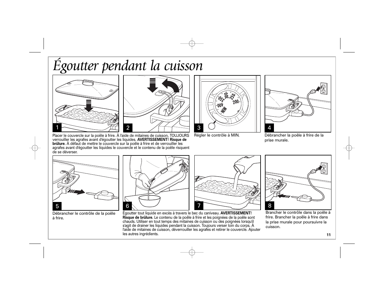 Égoutter pendant la cuisson | Hamilton Beach 38540 User Manual | Page 11 / 20