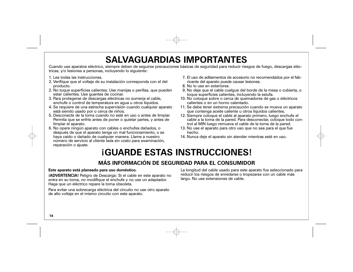 Hamilton Beach 38540 User Manual | Page 14 / 20