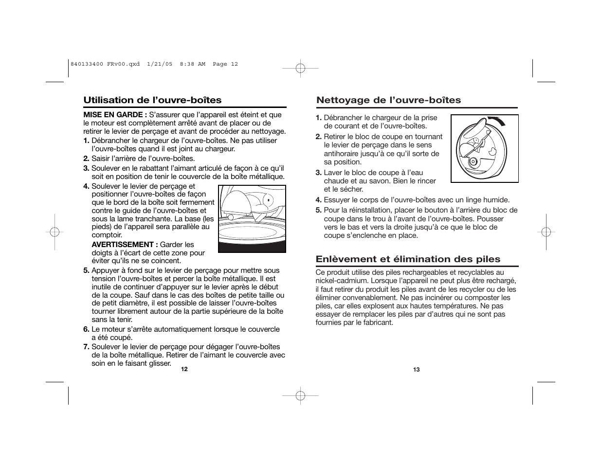Hamilton Beach Walk-n-Cut 76500 User Manual | Page 8 / 15