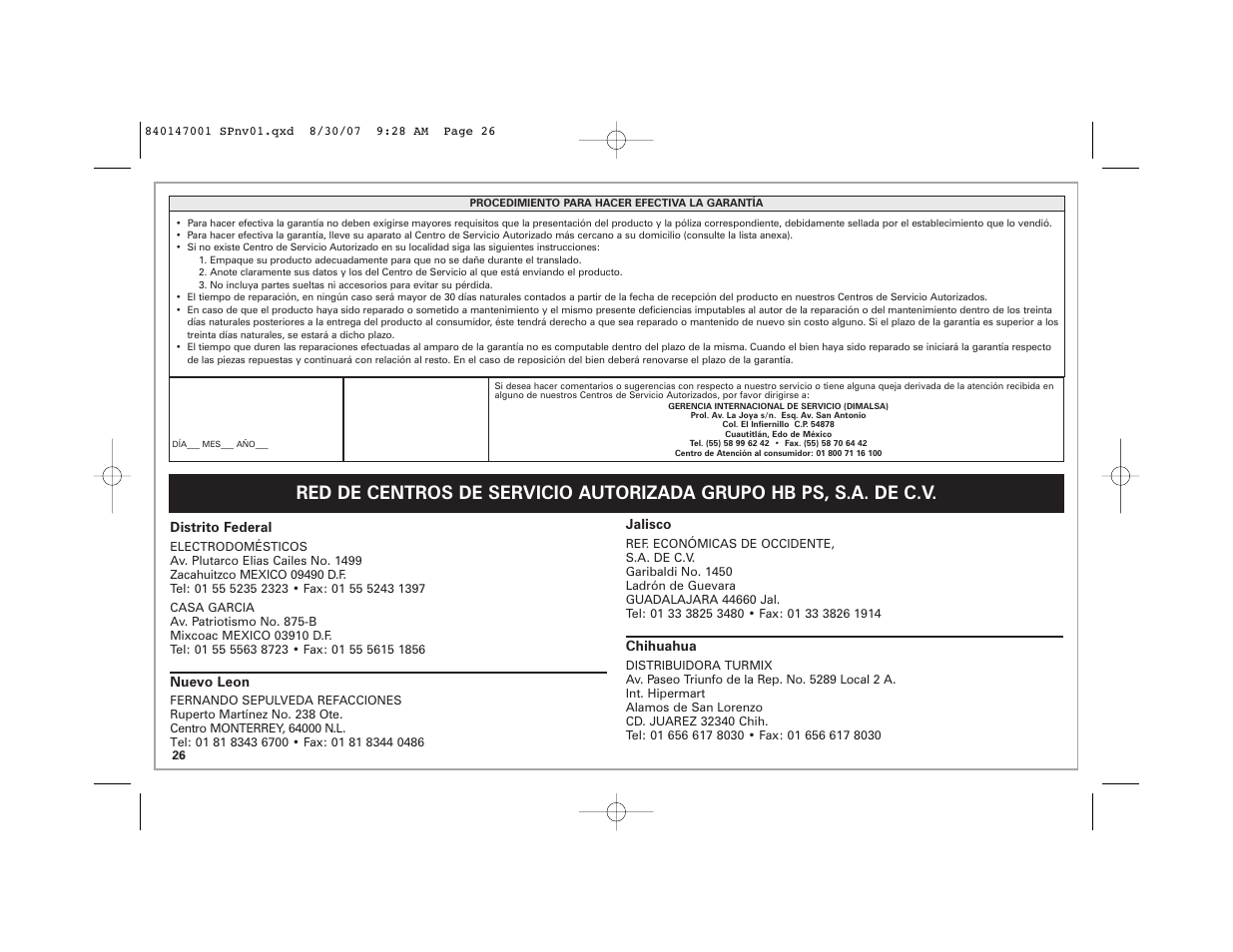 Hamilton Beach 2-Slice Toaster User Manual | Page 26 / 28