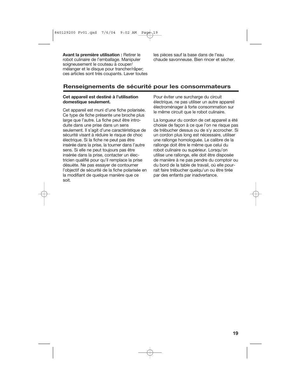 Hamilton Beach 70590C User Manual | Page 19 / 52