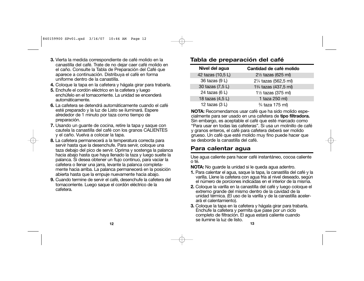 Hamilton Beach Coffee Urn User Manual | Page 8 / 12
