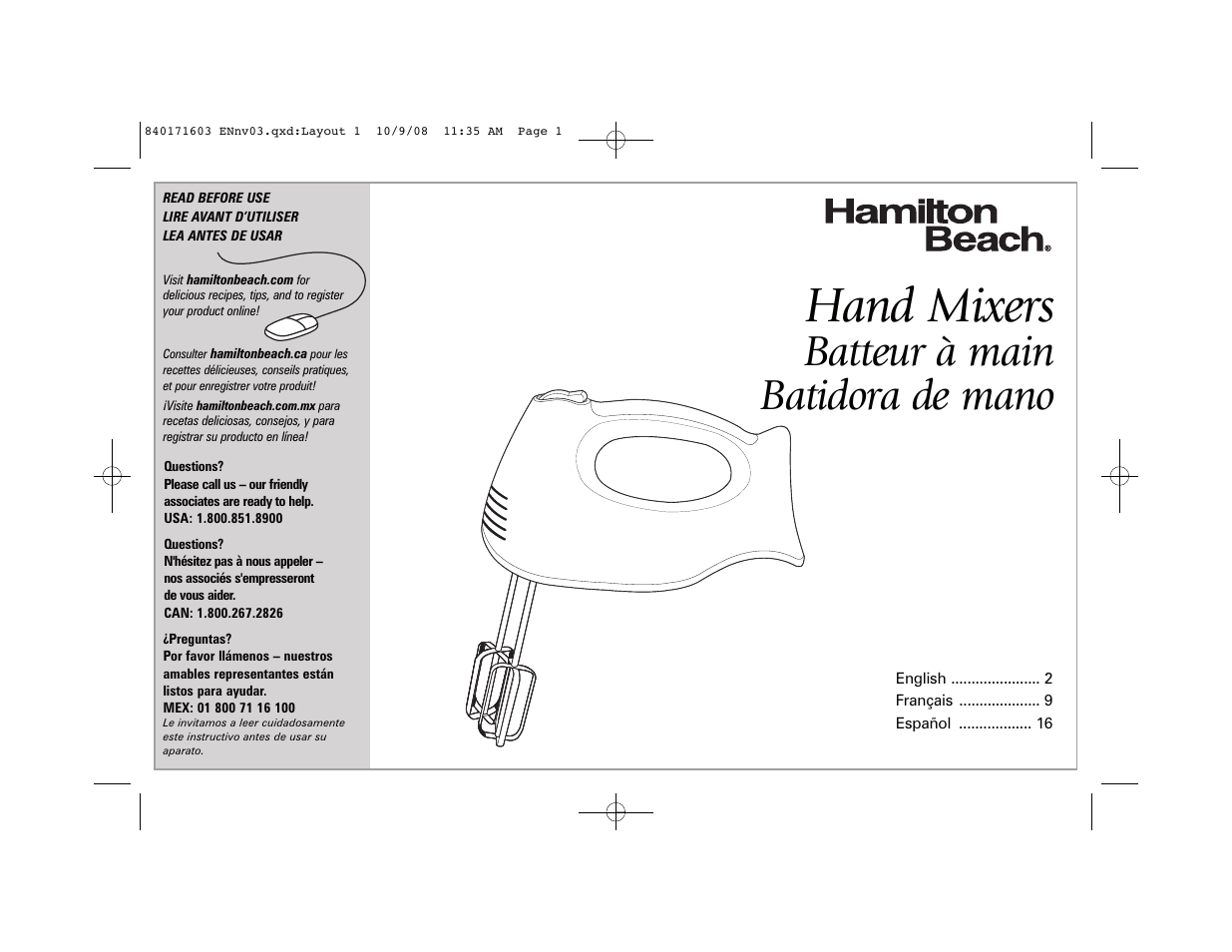 Hamilton Beach 62665N User Manual | 24 pages