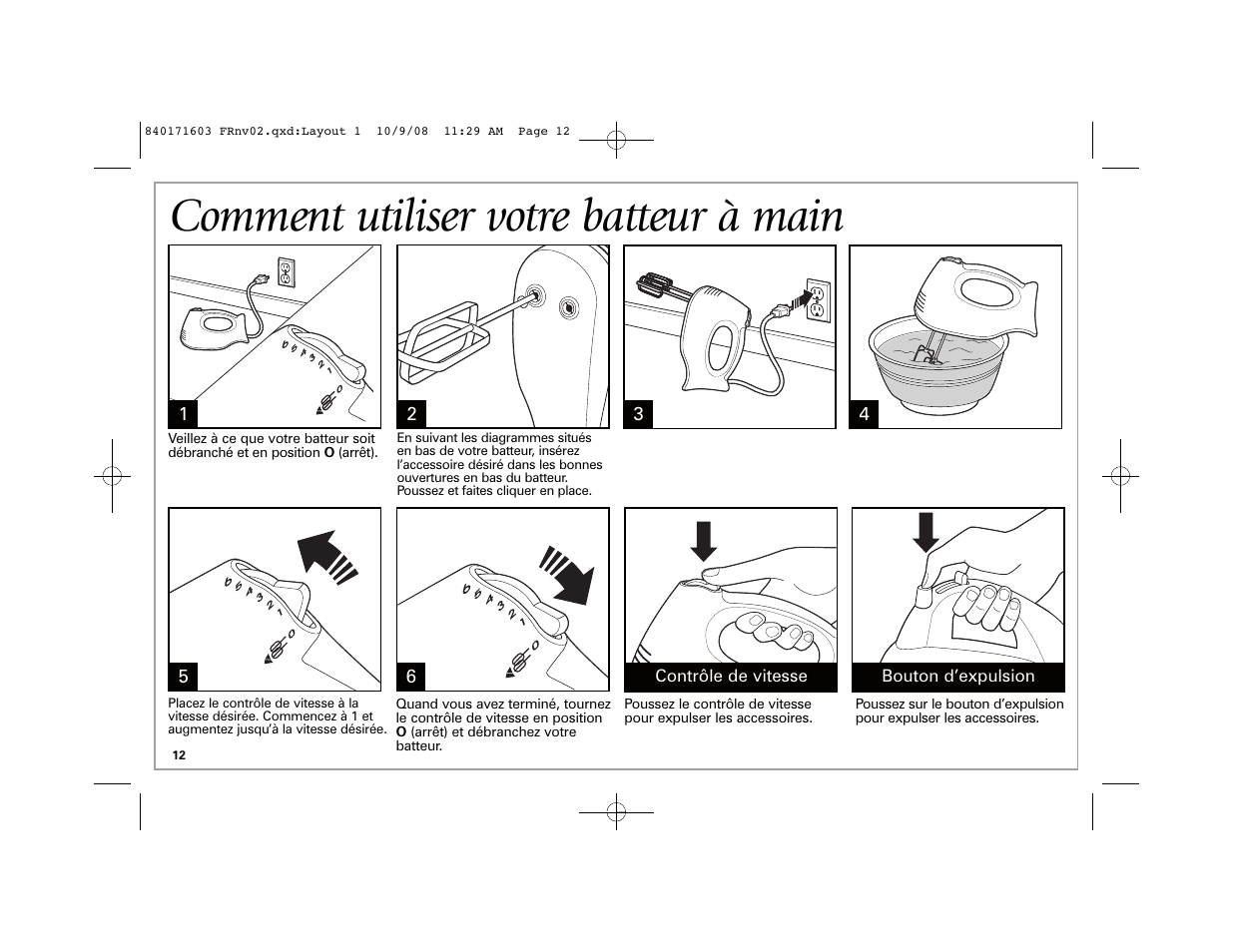 Comment utiliser votre batteur à main | Hamilton Beach 62665N User Manual | Page 12 / 24