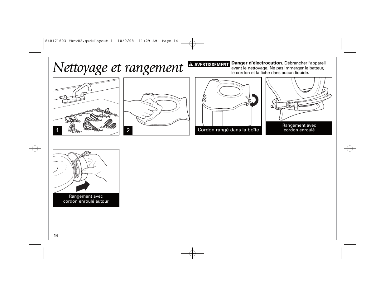 Nettoyage et rangement | Hamilton Beach 62665N User Manual | Page 14 / 24