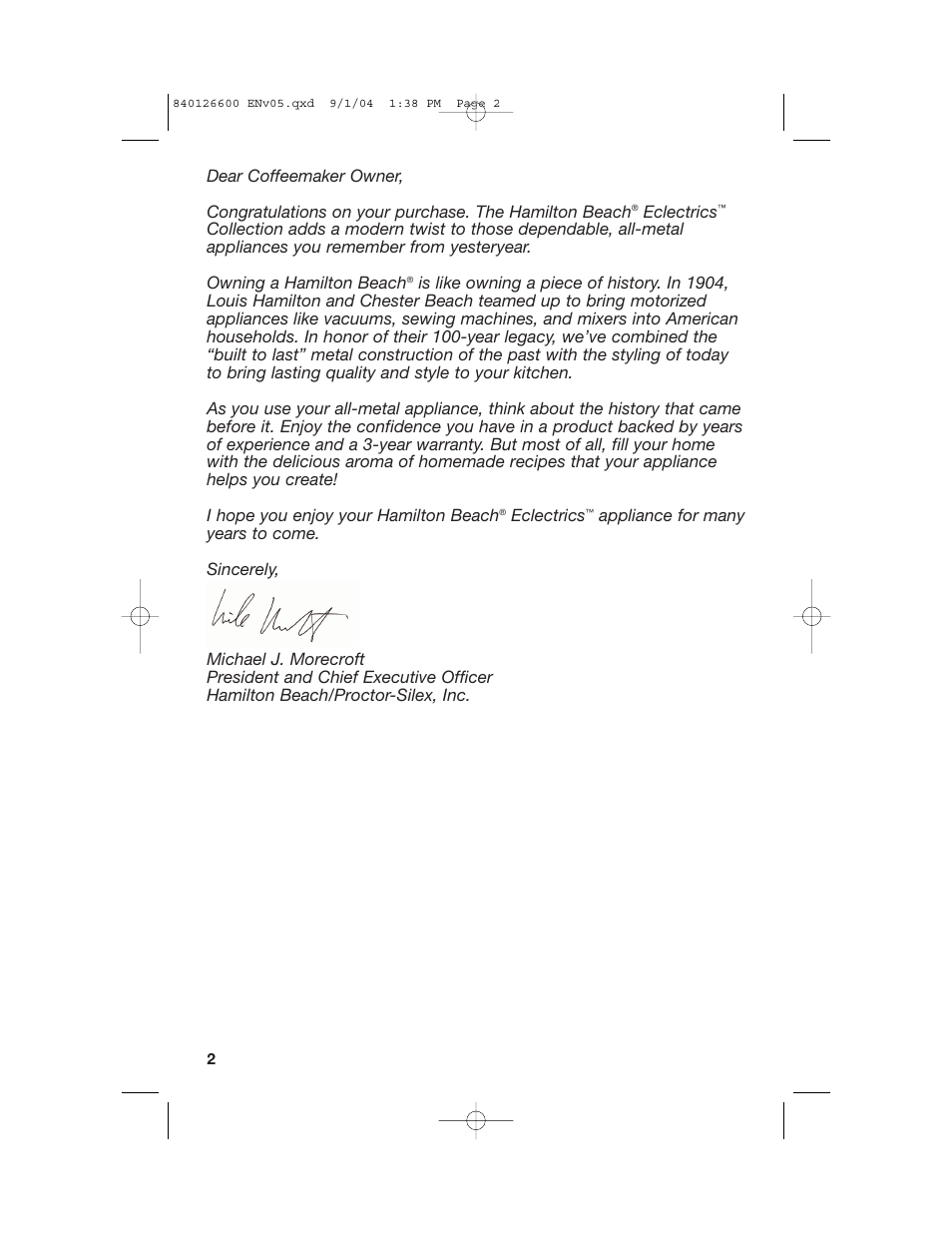 Hamilton Beach 80674 User Manual | Page 2 / 20