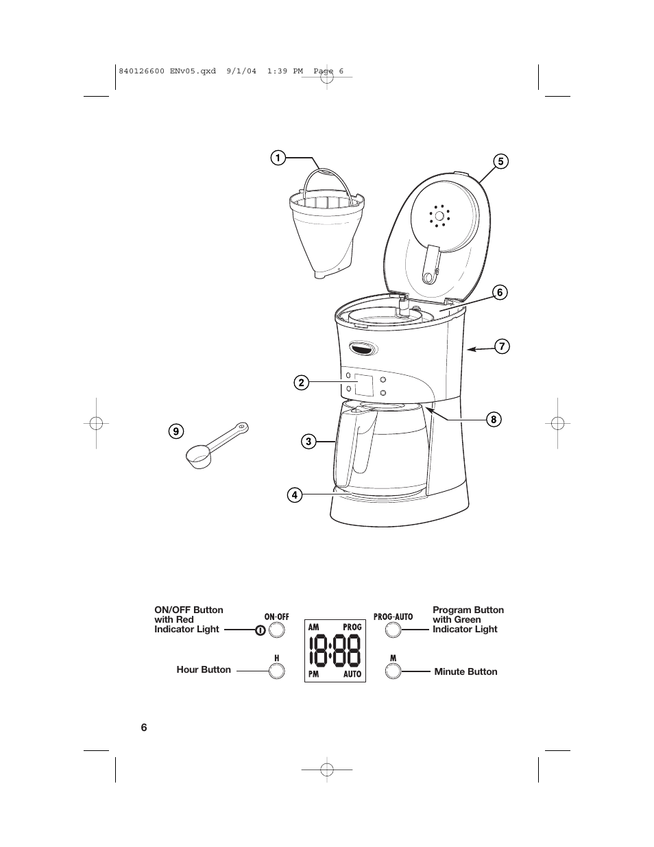 Parts and features | Hamilton Beach 80674 User Manual | Page 6 / 20