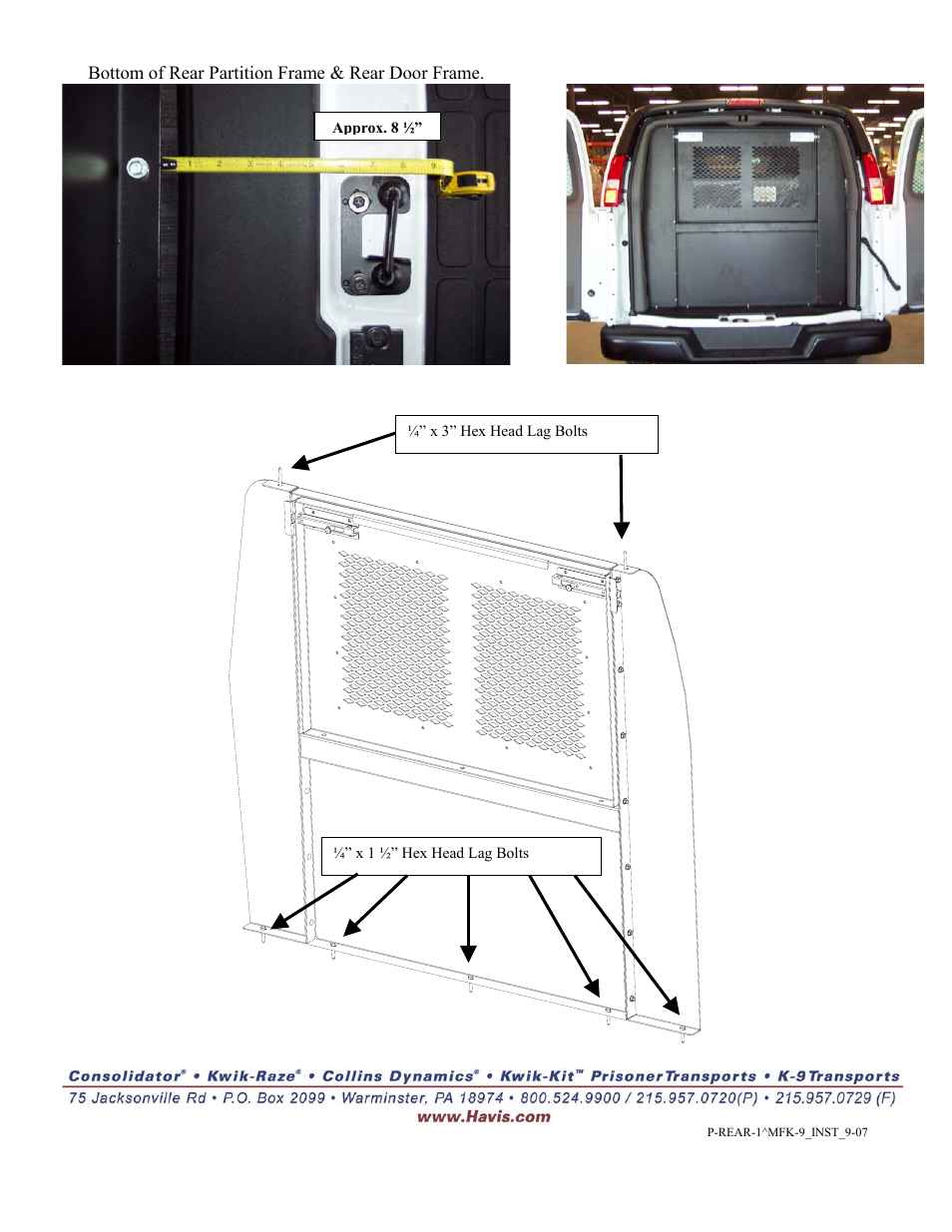 Havis-Shields P-REAR-1 W User Manual | Page 2 / 2