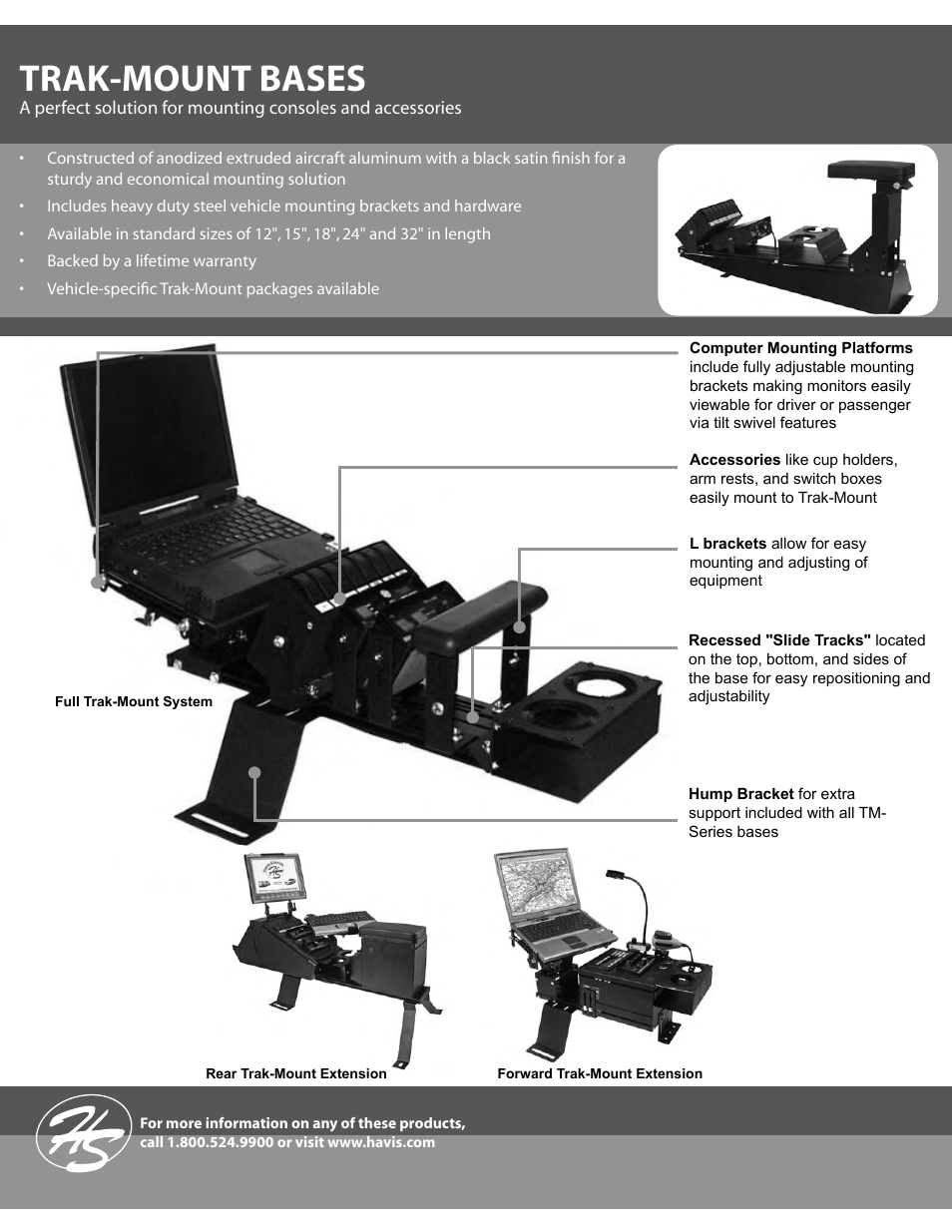 Trak-mount bases | Havis-Shields C-SM-MMP User Manual | Page 38 / 82