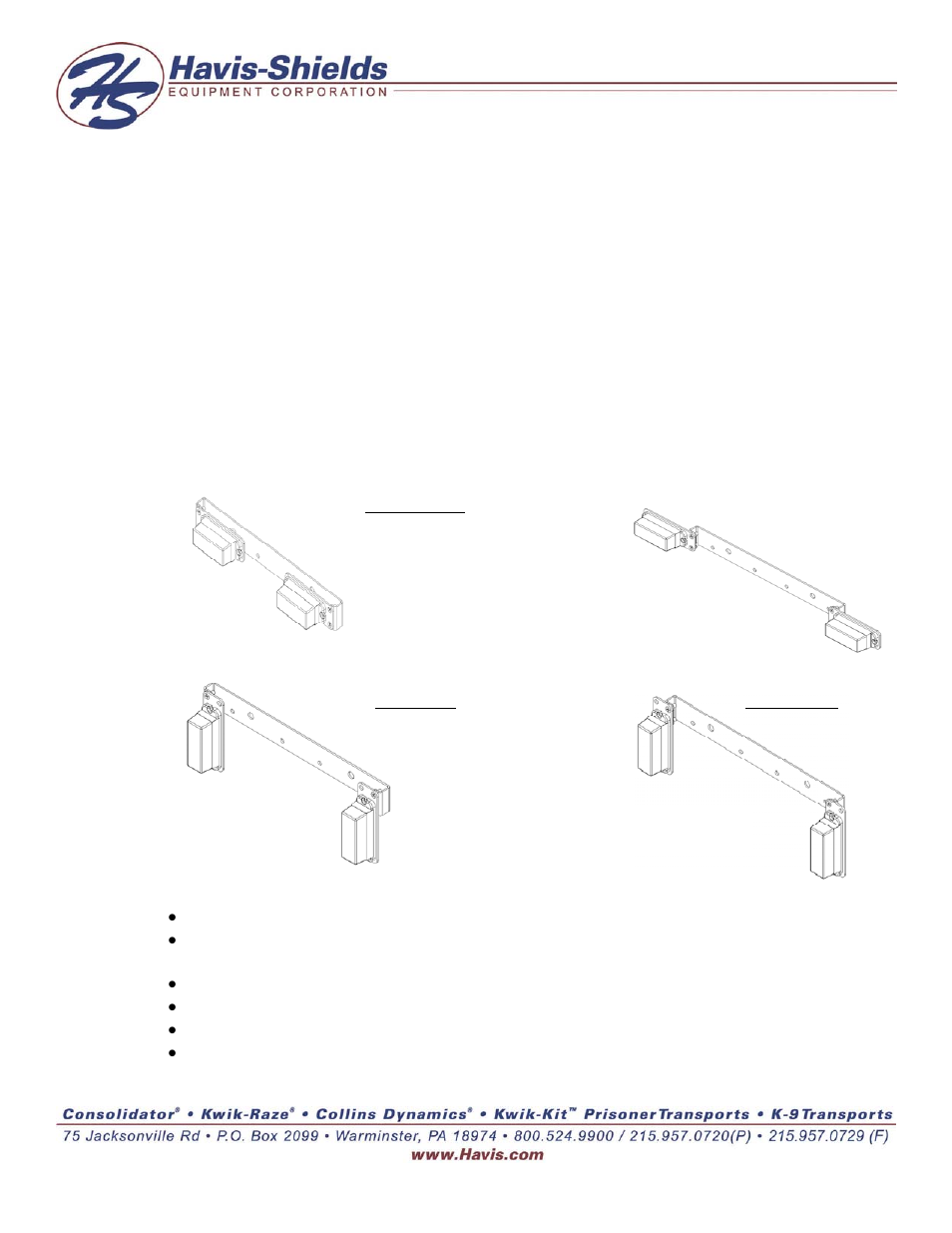 Havis-Shields Universal License Plate Bracket C-TIR3-UNV User Manual | 1 page