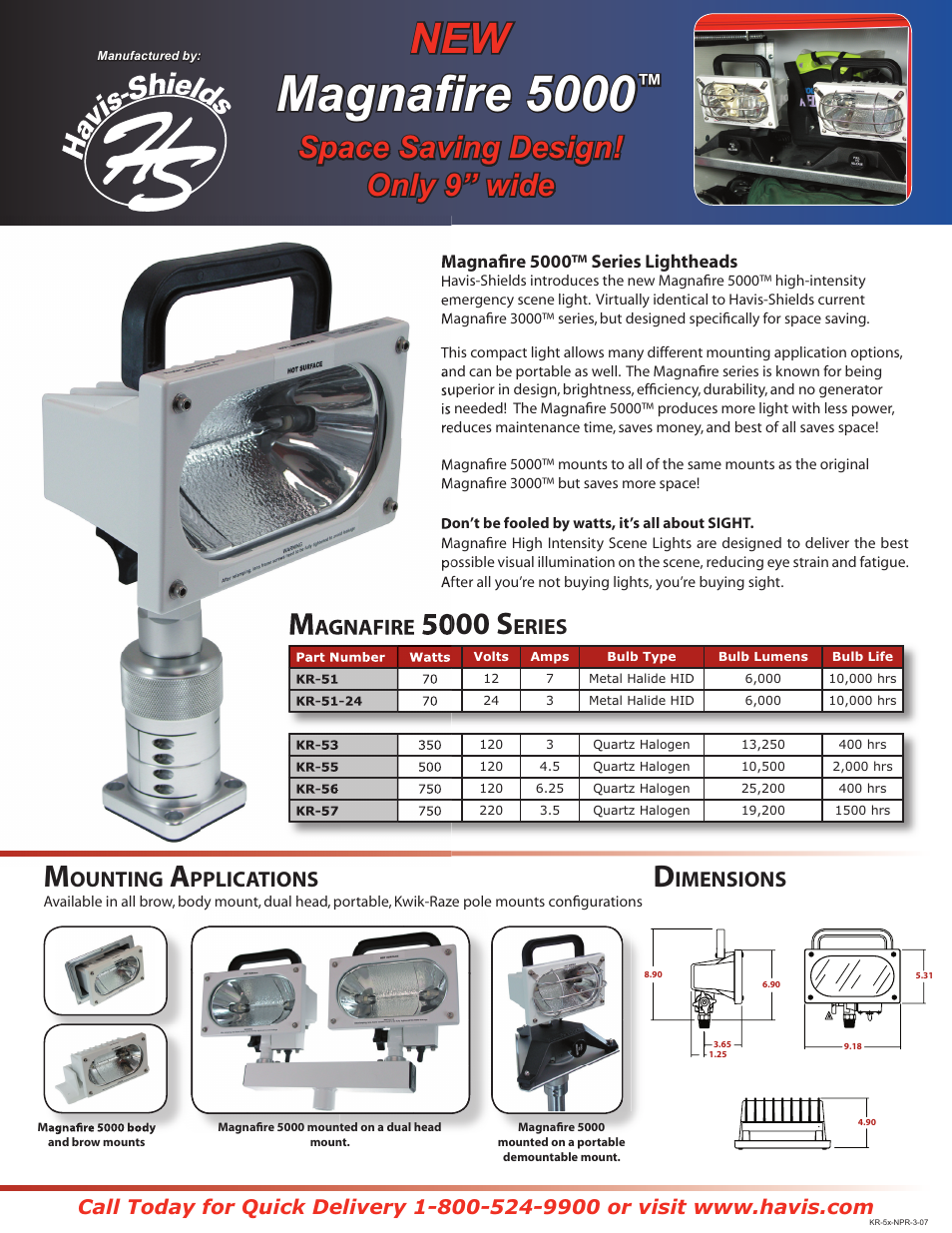 Havis-Shields Magnafire 5000 User Manual | 1 page