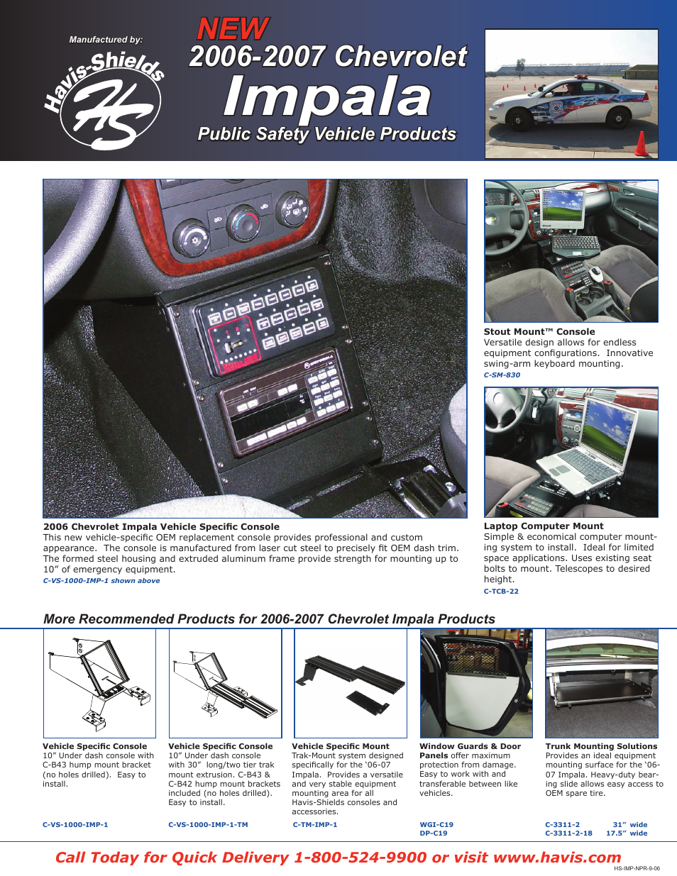 Havis-Shields Chevrolet Impala C-TCB-30 User Manual | 1 page