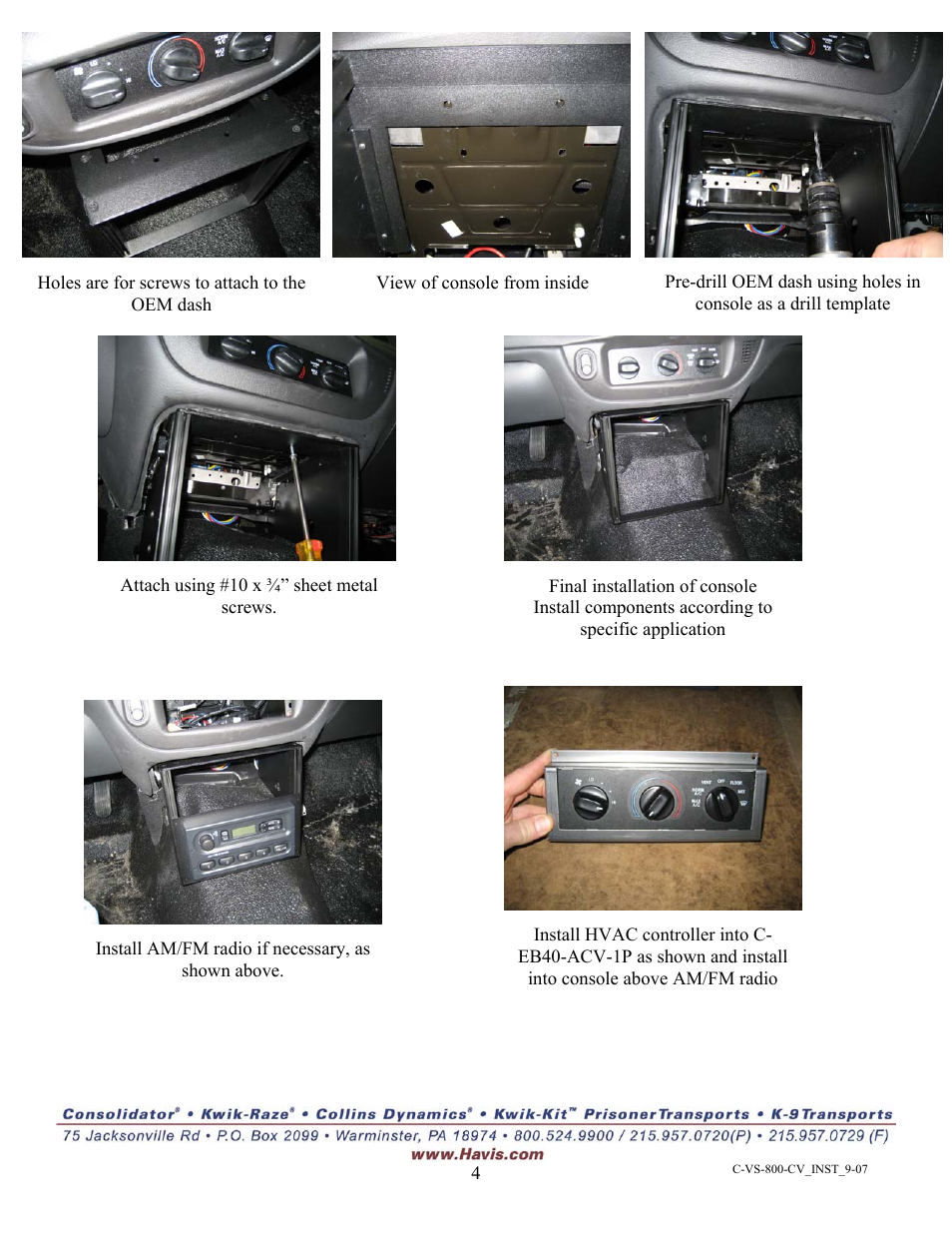 Havis-Shields C-VS-800-CV User Manual | Page 4 / 4