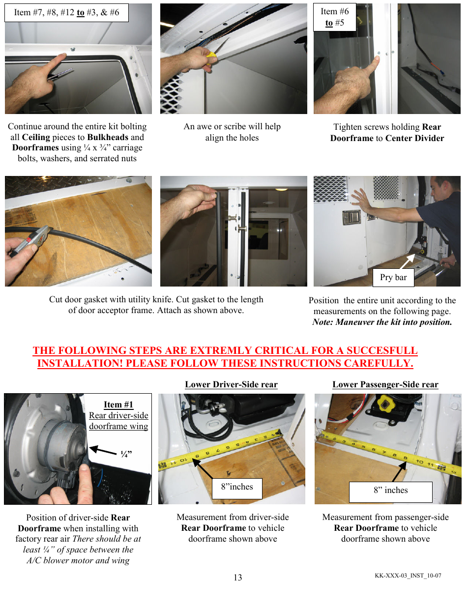 Havis-Shields Kwik-Kit KK-100-03 User Manual | Page 13 / 20