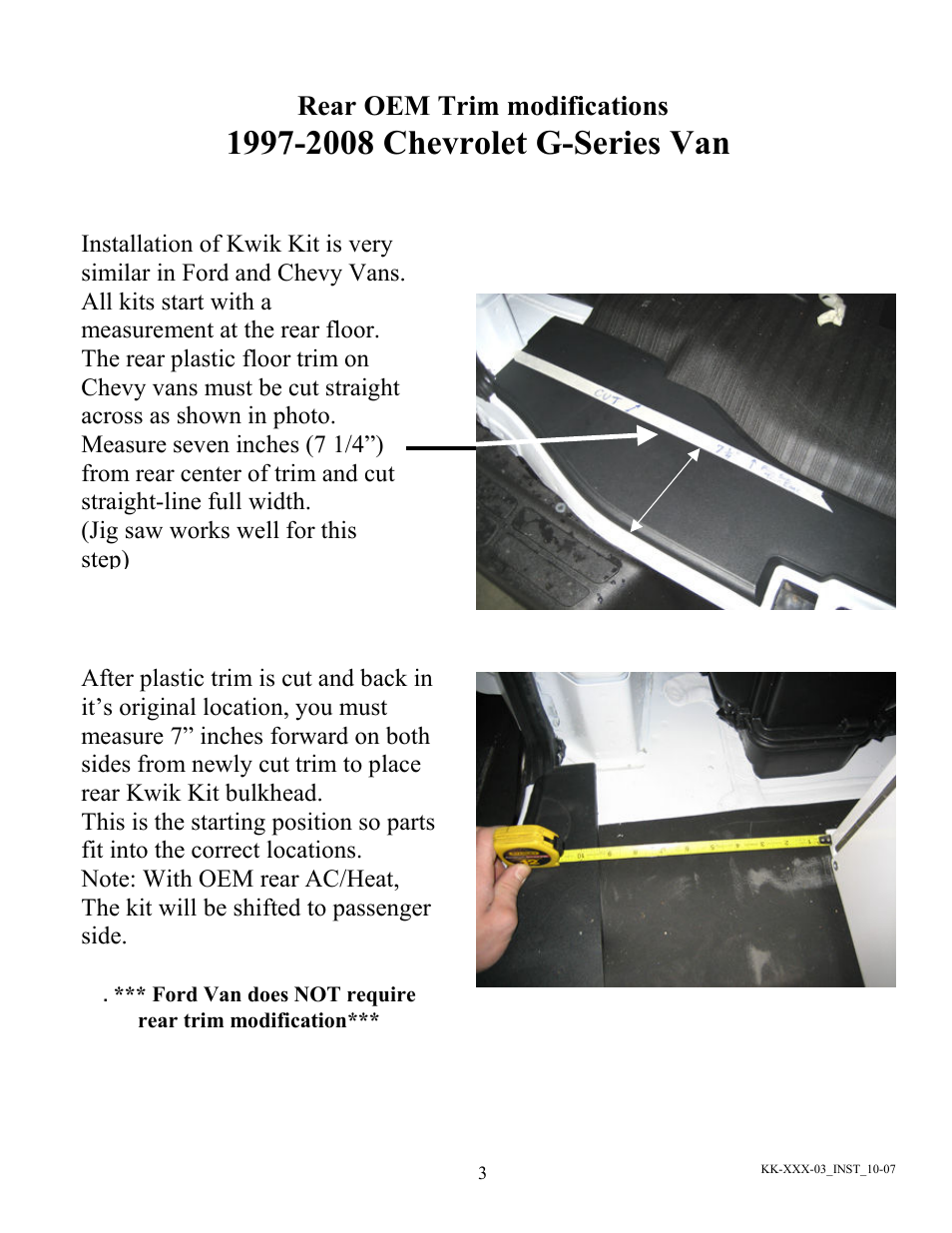 Rear oem trim modifications | Havis-Shields Kwik-Kit KK-100-03 User Manual | Page 3 / 20