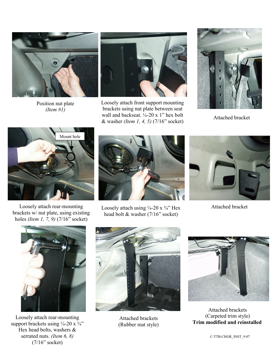 Havis-Shields Dodge Charger Spare Tire Bracket C-TTB-CHGR User Manual | Page 3 / 5