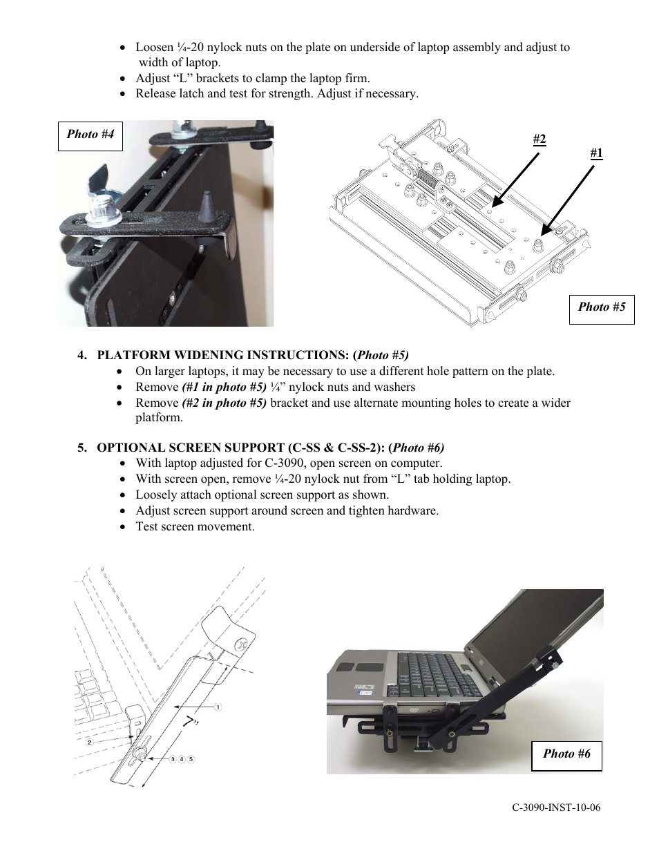 Havis-Shields Computer Laptop Mount and Accessories C-3090's User Manual | Page 3 / 4