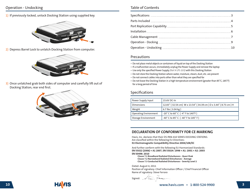 Ds-pan-410-series_omn_8-11 3 | Havis-Shields DS-PAN-413 User Manual | Page 3 / 12