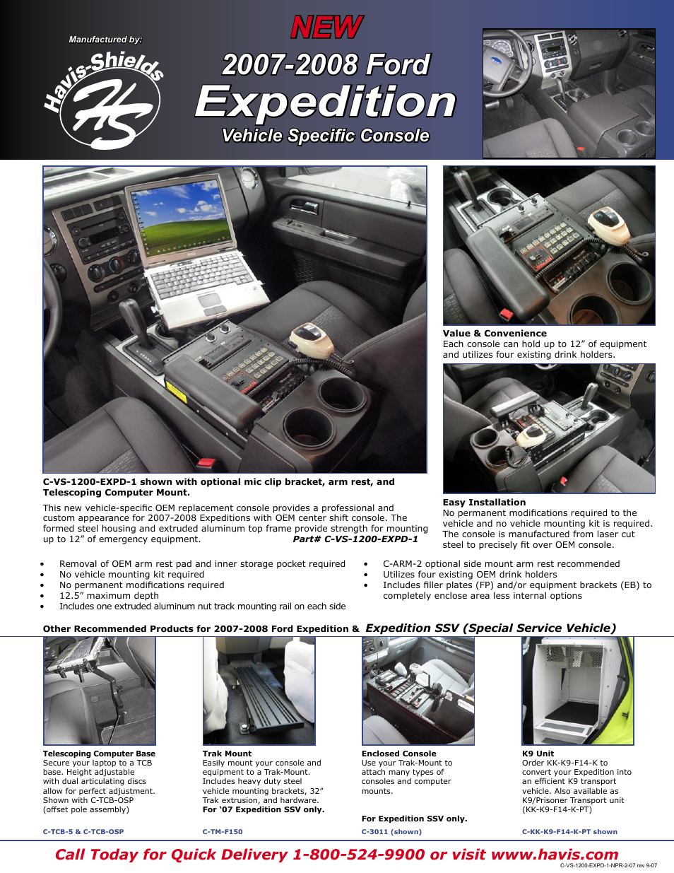 Havis-Shields C-VS-1200-EXPD-1 User Manual | 1 page