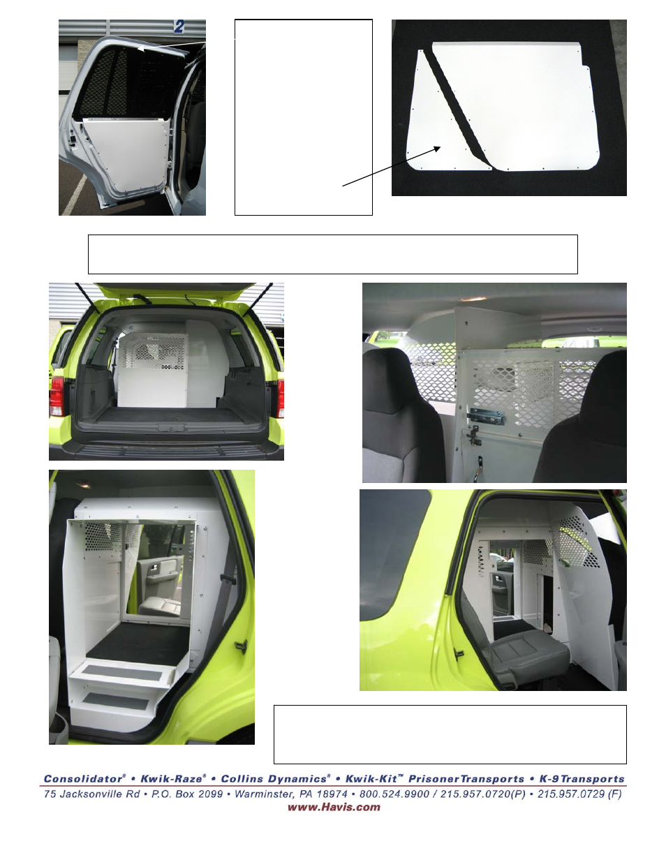 Havis-Shields K9/Prisoner Transportation System KK-K9-F14-K-PT User Manual | Page 9 / 9