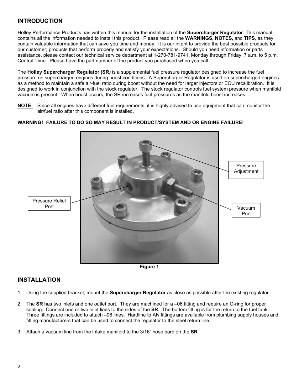 Holley P/N 512-505 User Manual | Page 2 / 4