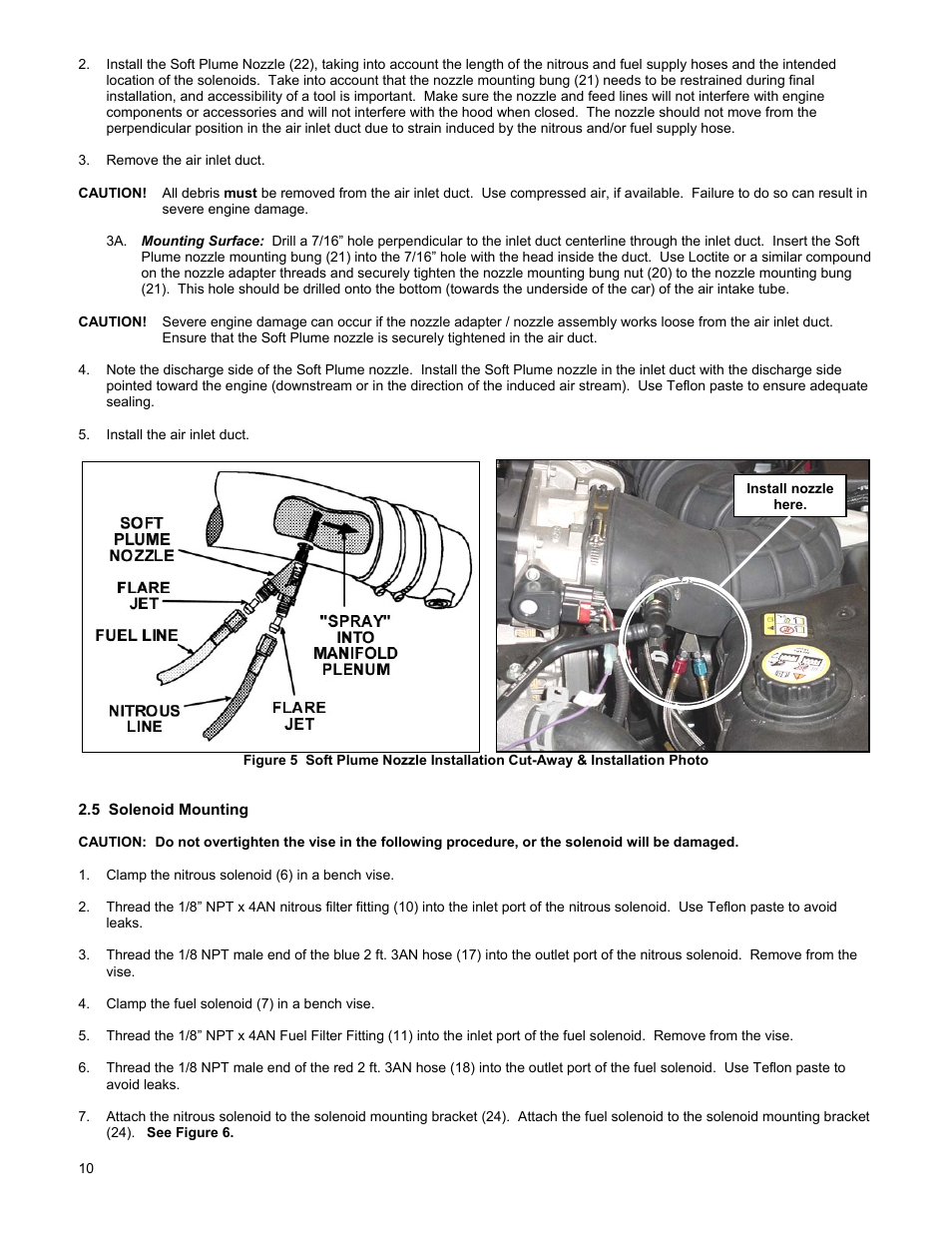 5 solenoid mounting | Holley 02121NOS User Manual | Page 10 / 20