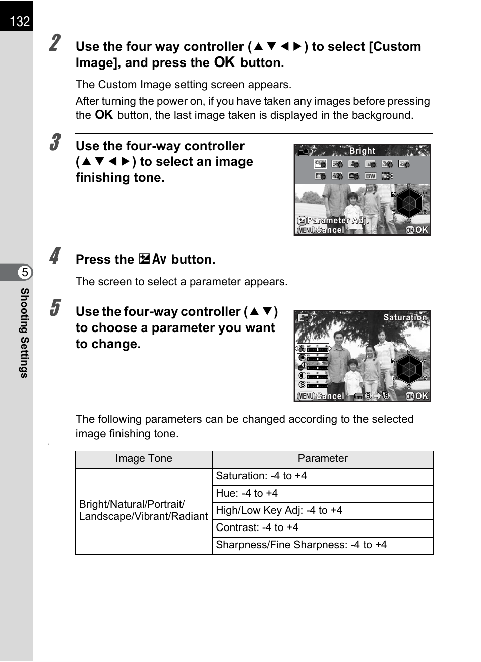 P.132), Press the mc button | Hoya H01-201106 User Manual | Page 134 / 258