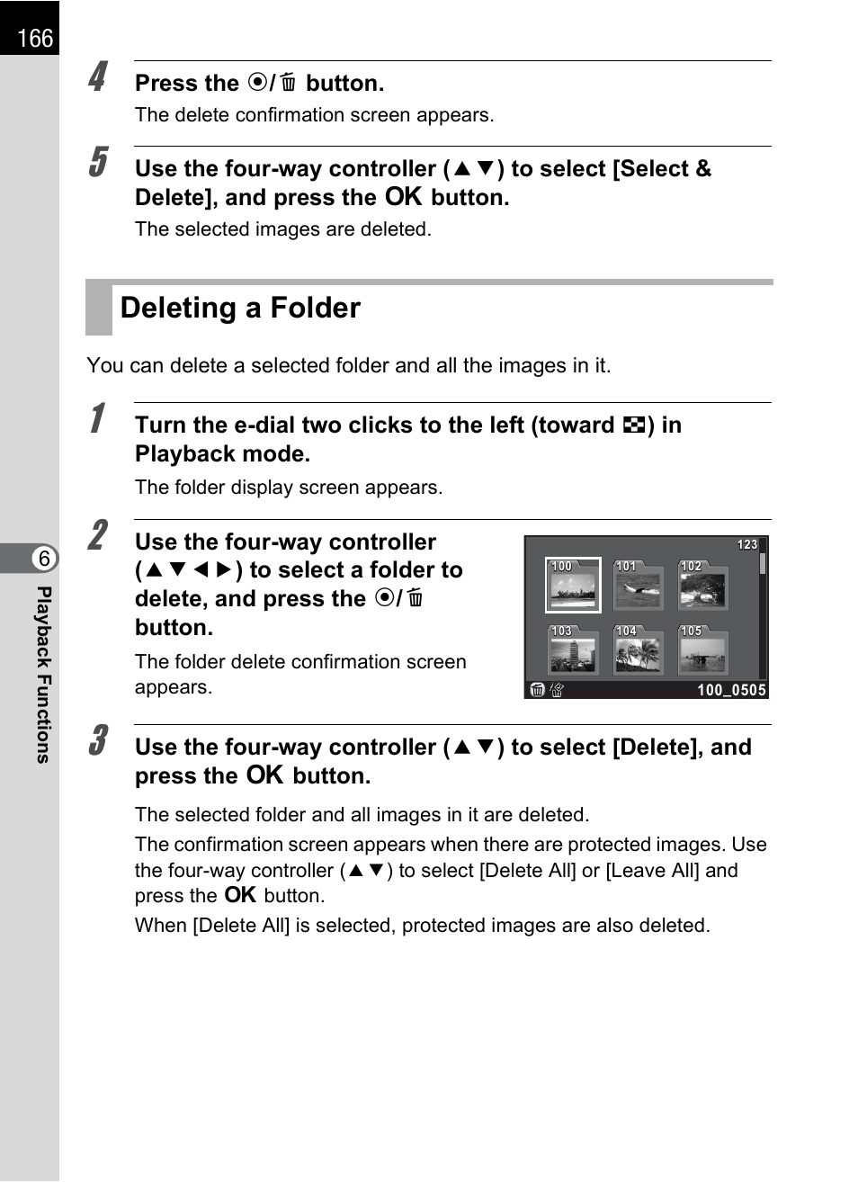 Deleting a folder | Hoya H01-201106 User Manual | Page 168 / 258