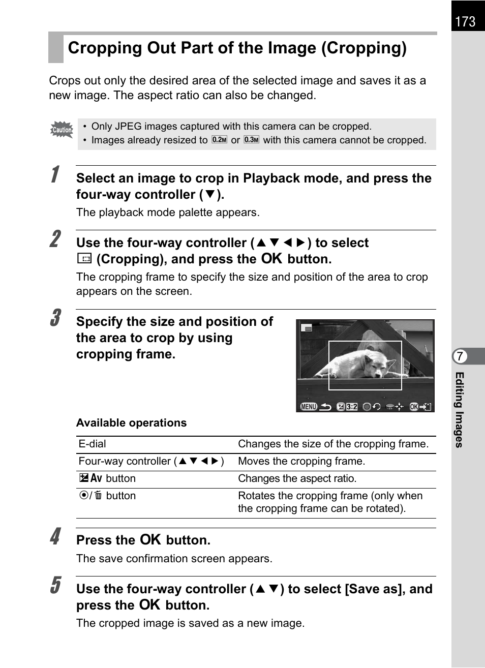Cropping out part of the image (cropping), P.173 | Hoya H01-201106 User Manual | Page 175 / 258
