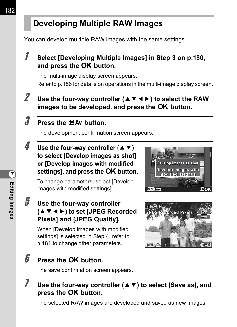 Developing multiple raw images | Hoya H01-201106 User Manual | Page 184 / 258