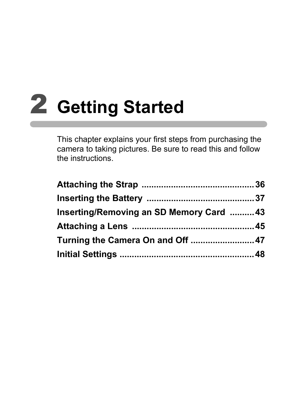 2 getting started, Getting started | Hoya H01-201106 User Manual | Page 37 / 258