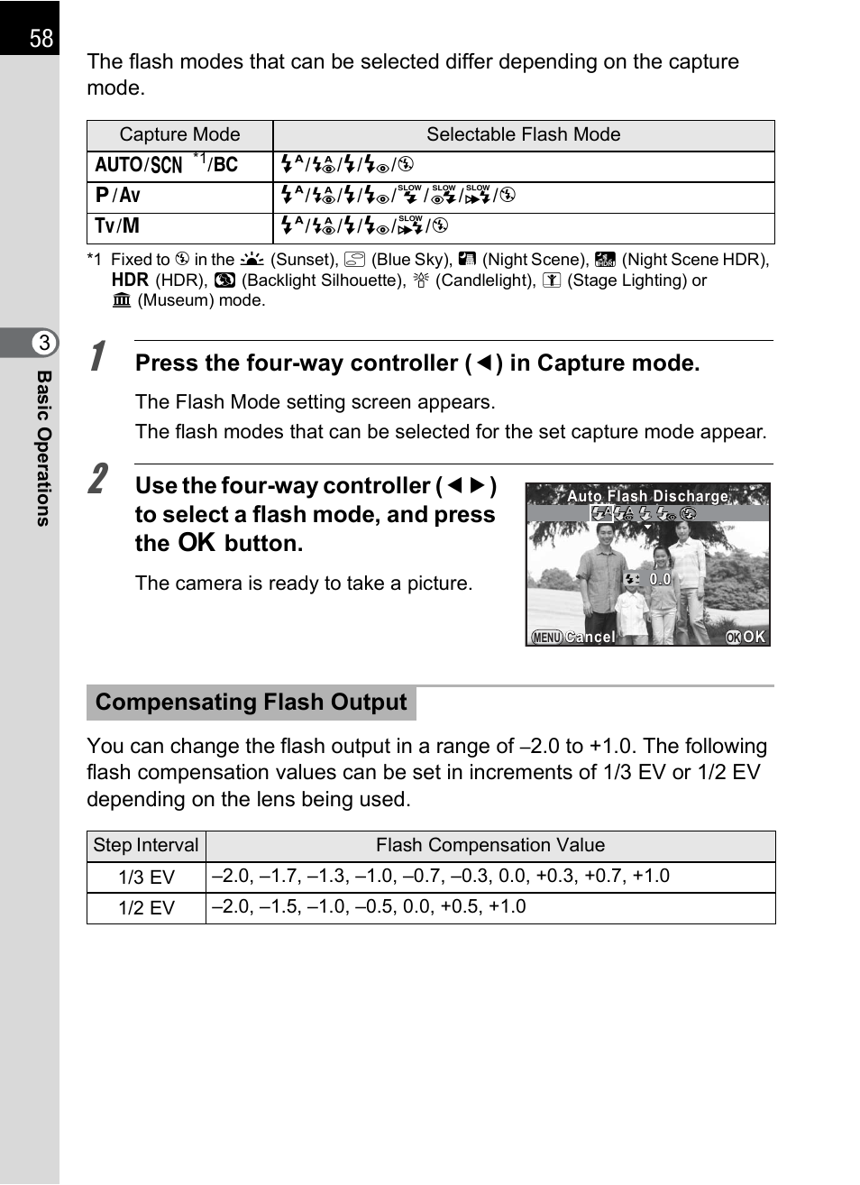 P.58), Compensating flash output | Hoya H01-201106 User Manual | Page 60 / 258