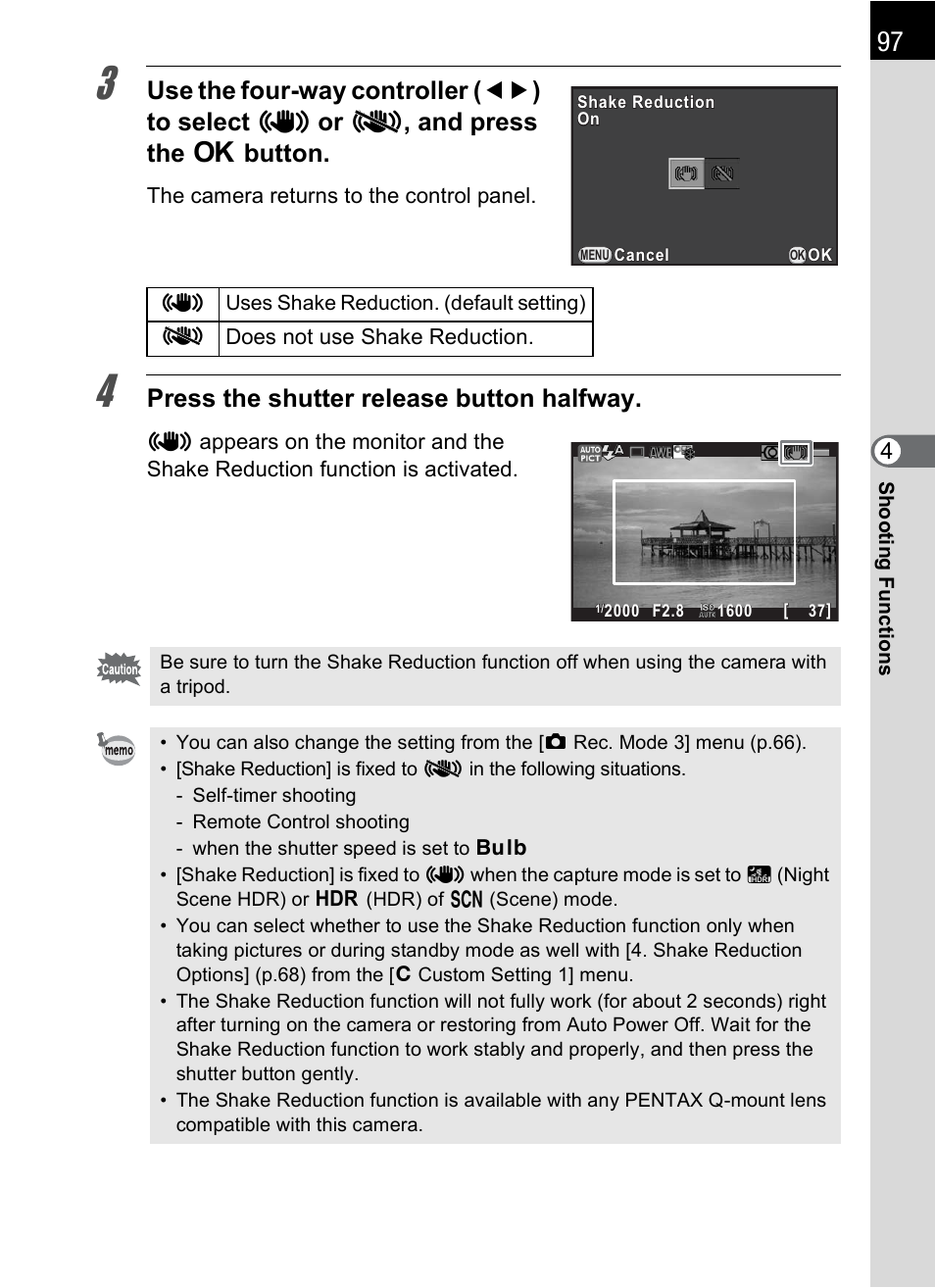 P.97, Press the shutter release button halfway | Hoya H01-201106 User Manual | Page 99 / 258