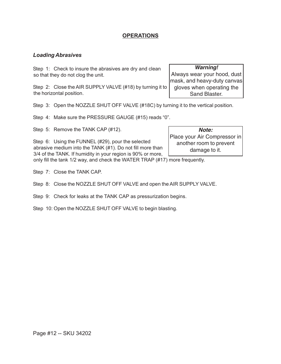 Harbor Freight Tools 34202 User Manual | Page 12 / 14