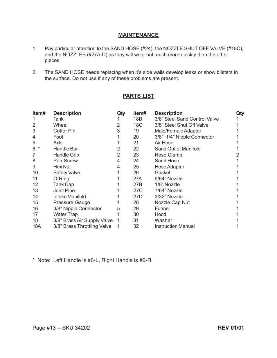 Harbor Freight Tools 34202 User Manual | Page 13 / 14