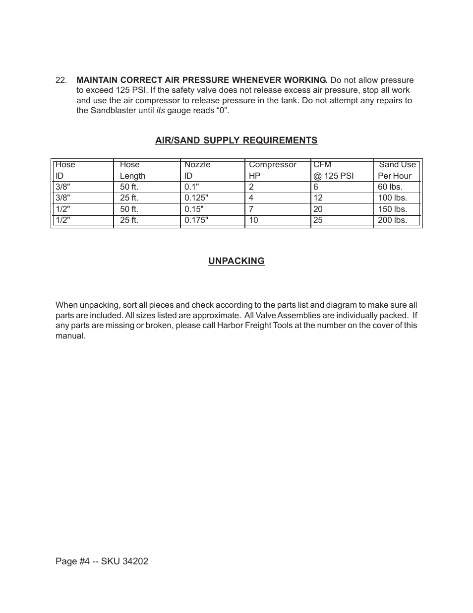 Harbor Freight Tools 34202 User Manual | Page 4 / 14