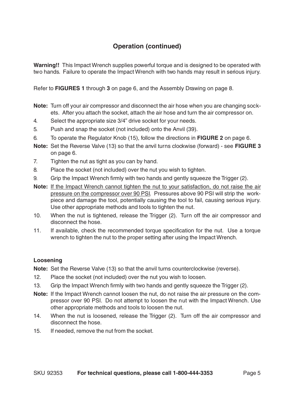 Harbor Freight Tools 92353 User Manual | Page 5 / 8